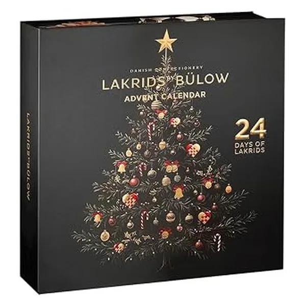 Lakrids by Bülow Calendario de Adviento, regaliz cubierto de chocolate, 345 g